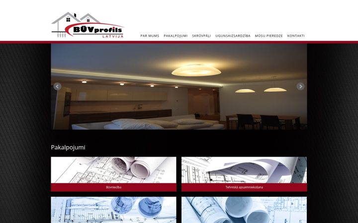 Screenshot of buvprofils.lv