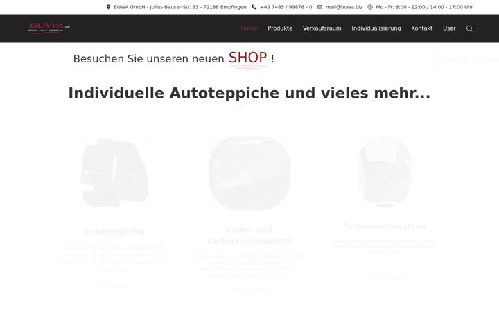 Skjermbilde av buwa-car.de