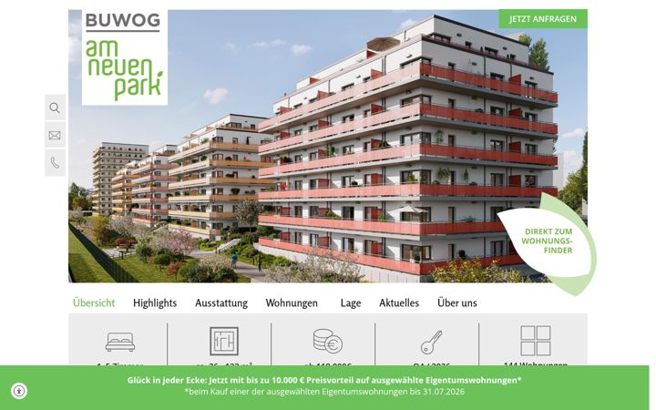Screenshot of buwog-am-neuen-park.de