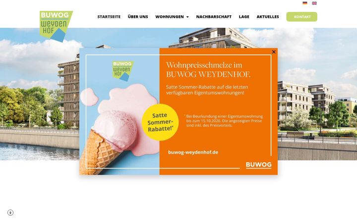 Screenshot of buwog-weydenhof.de