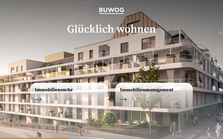 Skærmbillede af buwog.at