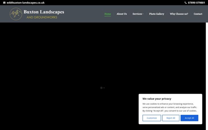 Screenshot of buxton-landscapes.co.uk
