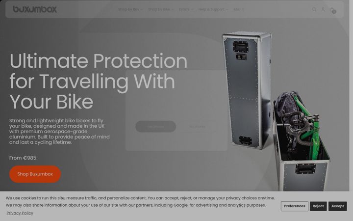 Screenshot of buxumbox.com