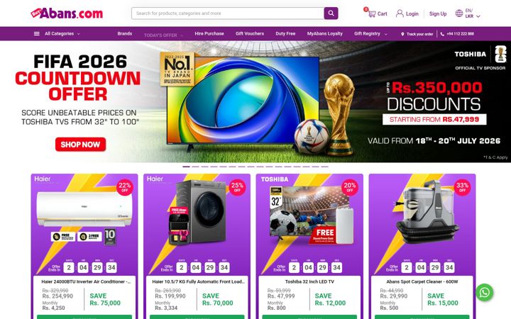 Screenshot of buyabans.com