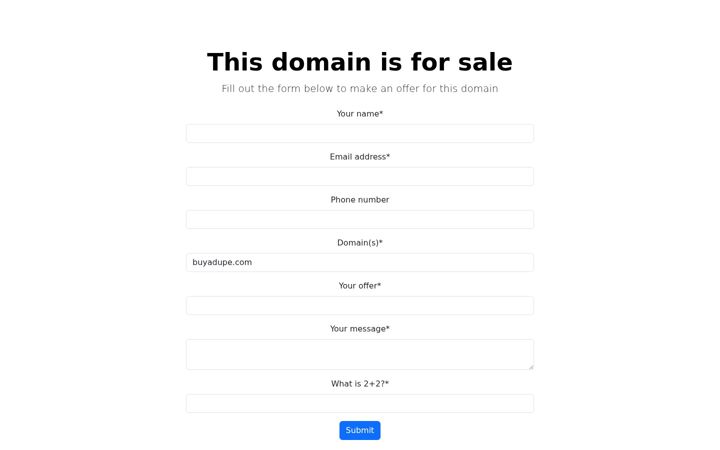 Screenshot of buyadupe.com