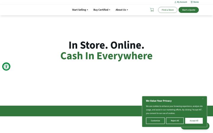 Screenshot of buybackxstores.com