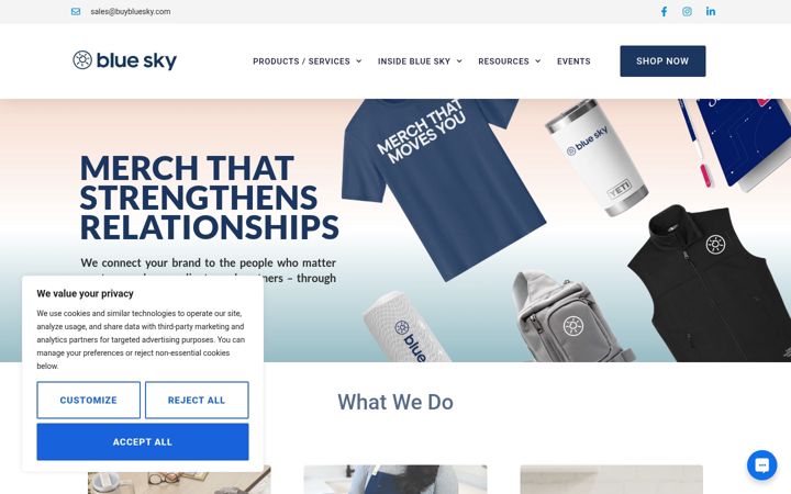 Screenshot of buybluesky.com