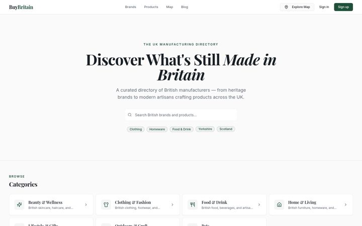 Screenshot of buybritain.com