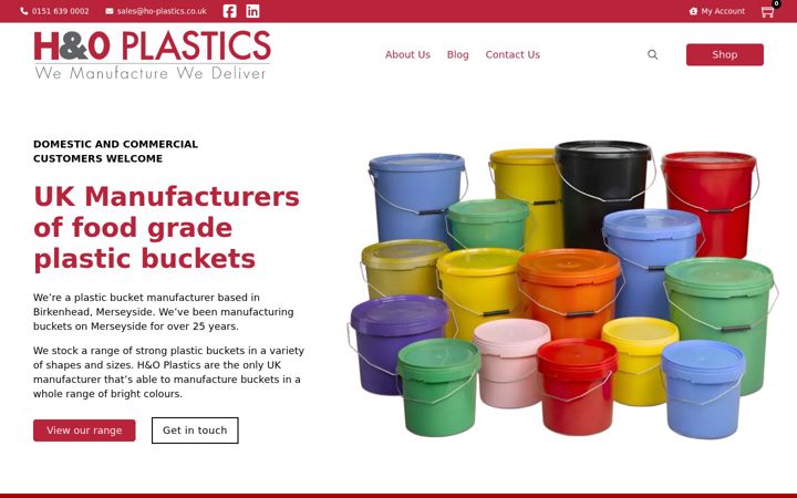 Screenshot of buybuckets.co.uk