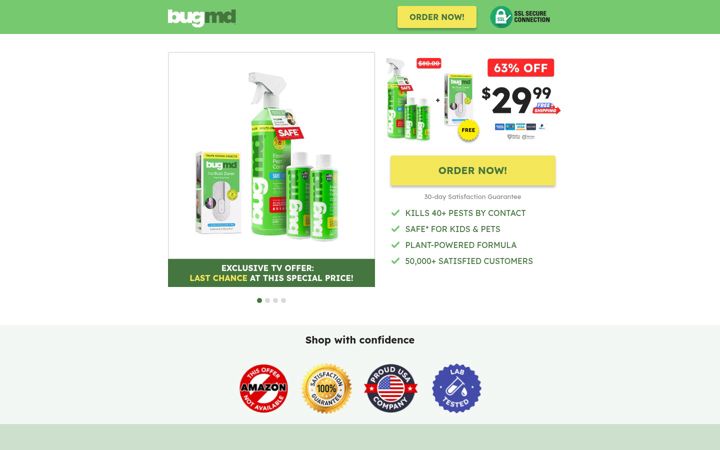 Screenshot of buybugmd.com