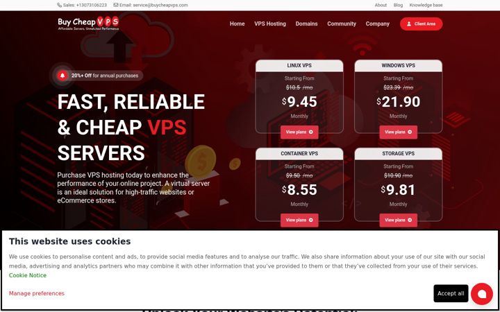 Screenshot of buycheapvps.com
