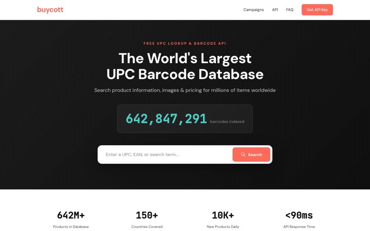 Screenshot of buycott.com