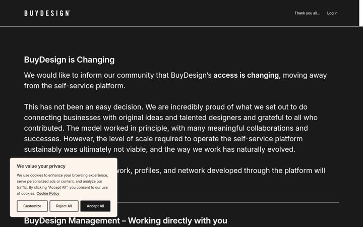 Screenshot of buydesign.com