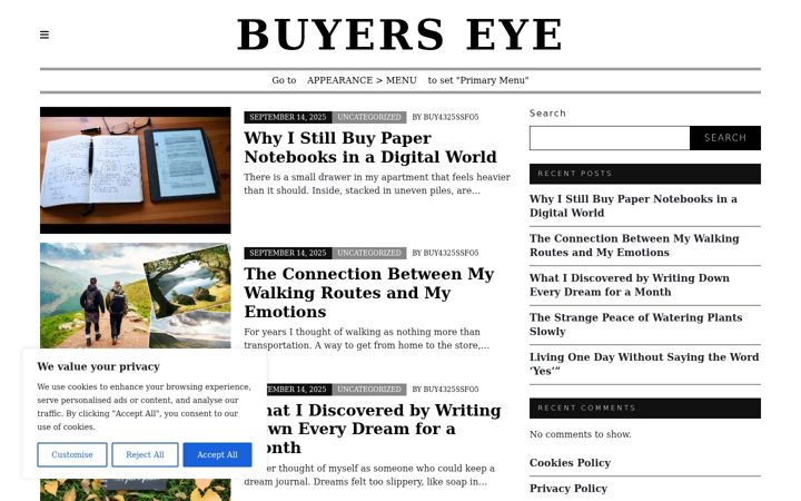 Screenshot of buyerseyeblog.com
