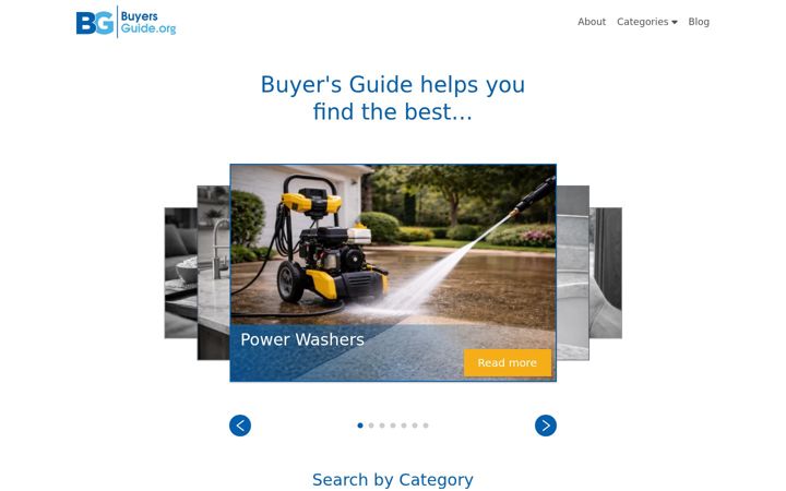 Screenshot of buyersguide.org
