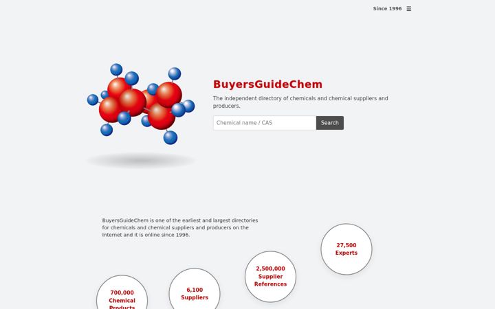 Screenshot of buyersguidechem.com
