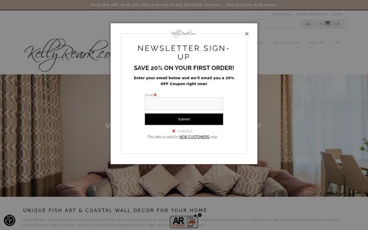 Screenshot of buyfishart.com