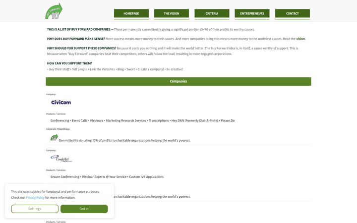 Screenshot of buyforward.org