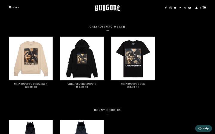 Screenshot of buygore.com