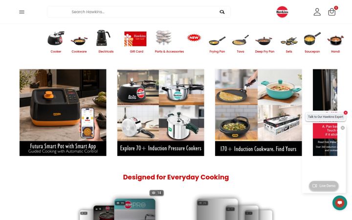 Screenshot di buyhawkins.in