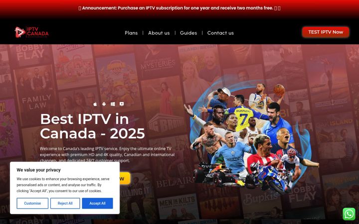 Screenshot of buyiptvcanada.com