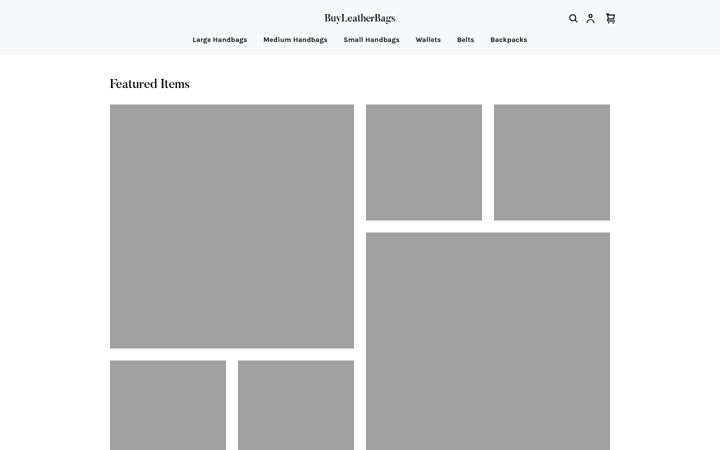 Screenshot of buyleatherbags.com