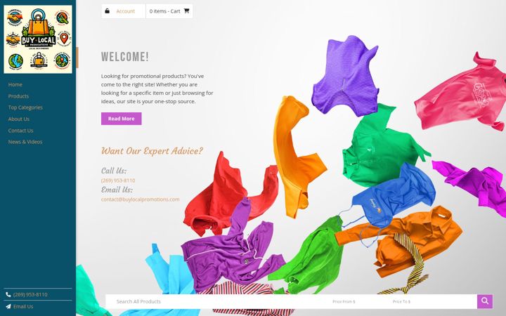 Screenshot of buylocalpromotions.com
