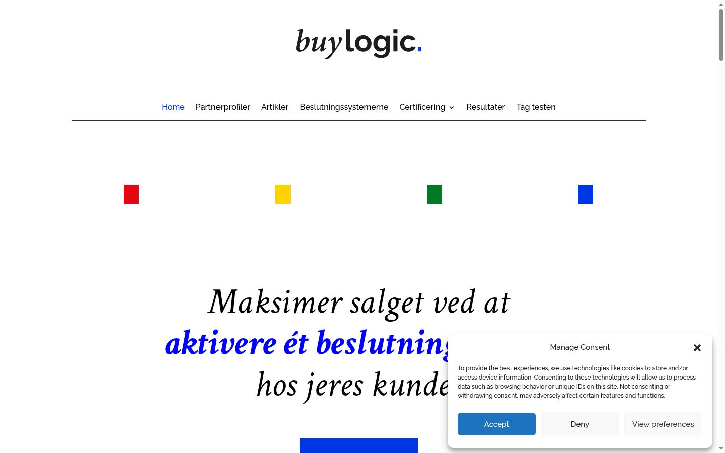 Screenshot van de toestemmingsbanner zoals getoond vóór enige interactie