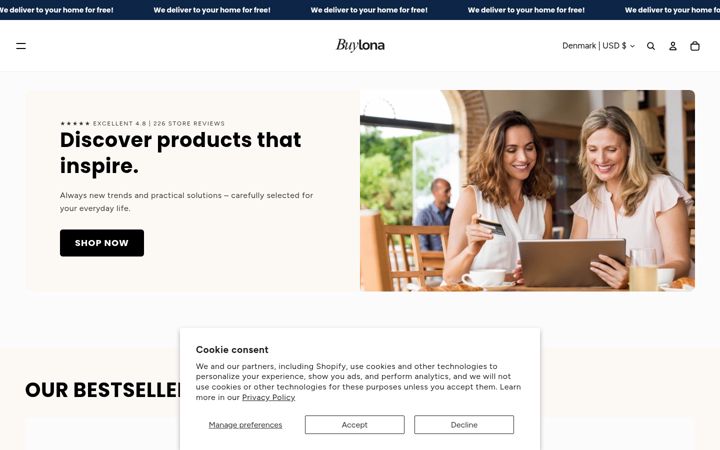 Screenshot of buylona.com