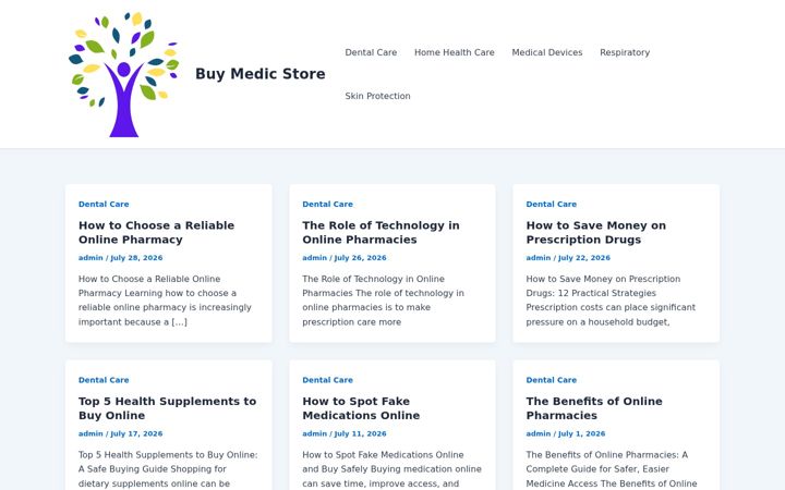 Screenshot of buymedicstore.com