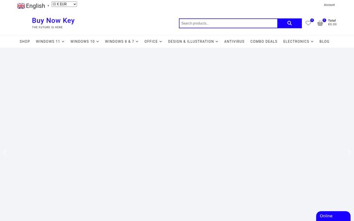 Screenshot of buynowkey.com