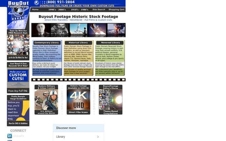 Screenshot of buyoutfootage.com