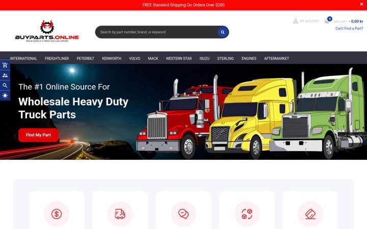 Screenshot of buyparts.online