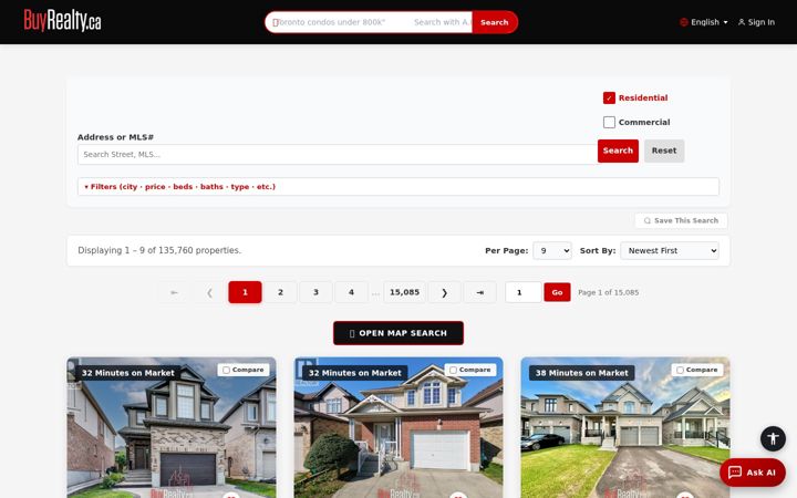 Screenshot of buyrealty.ca