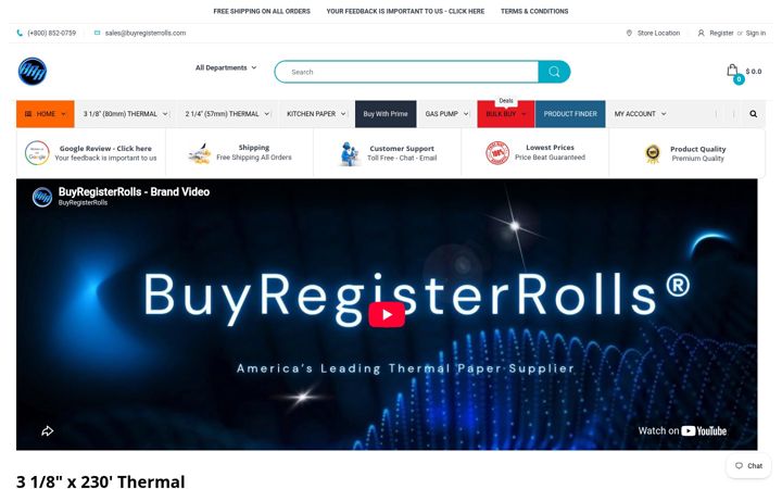 Screenshot of buyregisterrolls.com