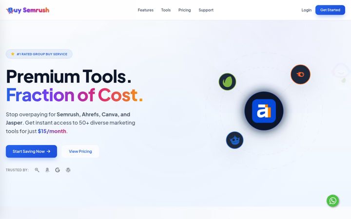 Screenshot of buysemrush.com