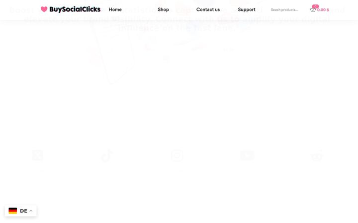 Screenshot of buysocialclicks.com