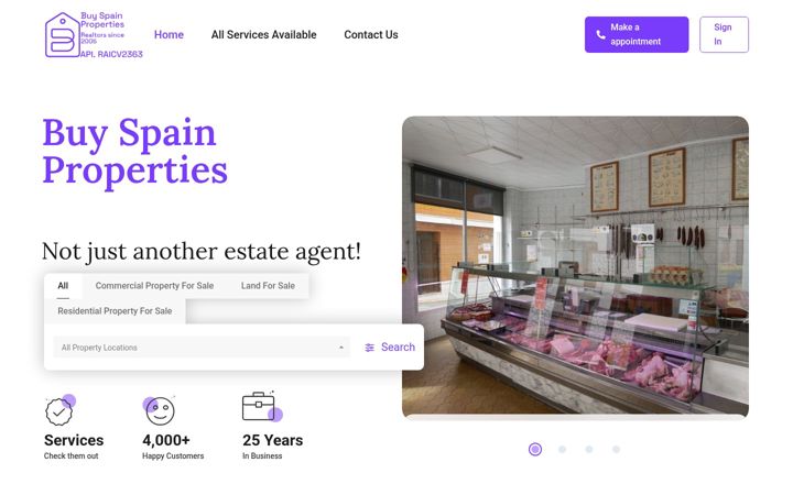 Screenshot ta' buyspainpropertiessl.net