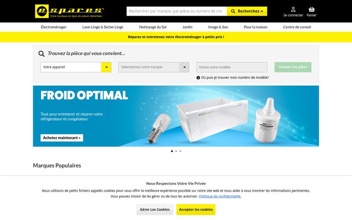 Screenshot of buyspares.fr