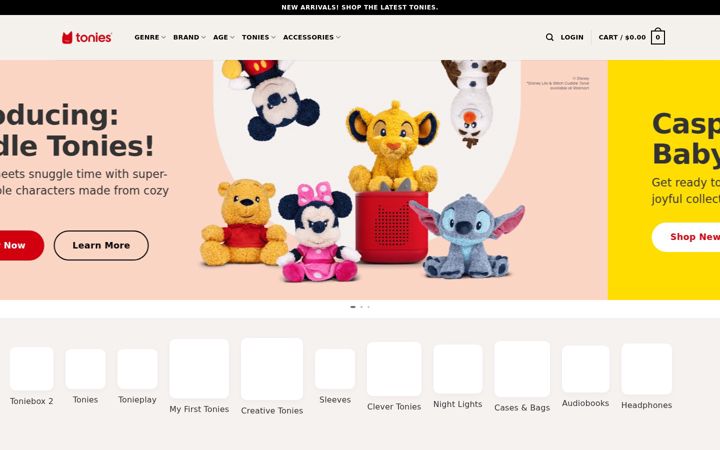 Screenshot of buytonies.com