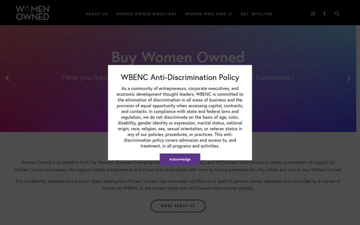 Screenshot of buywomenowned.com