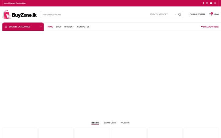 Screenshot ta' buyzone.lk