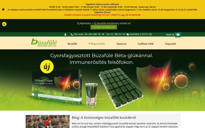 Screenshot von buzafulerendeles.hu