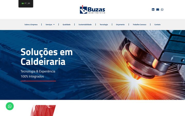 Screenshot of buzas.com.br