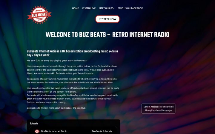 Screenshot of buzbeats.co.uk
