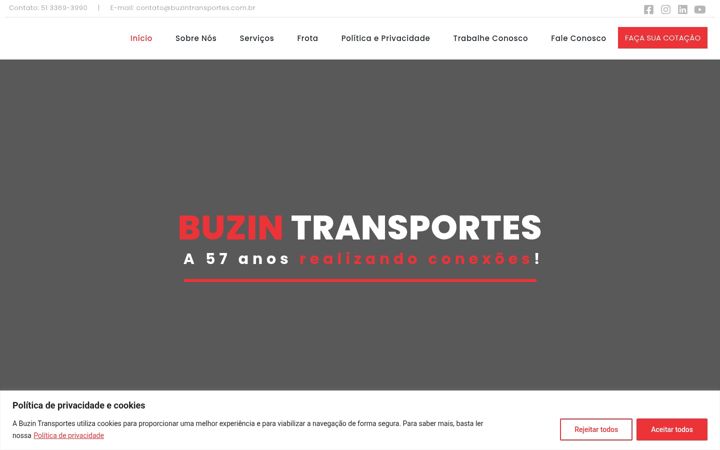 Screenshot of buzintransportes.com.br