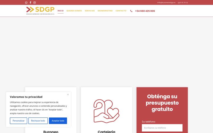 Екранна снимка на buzoneosdgp.es