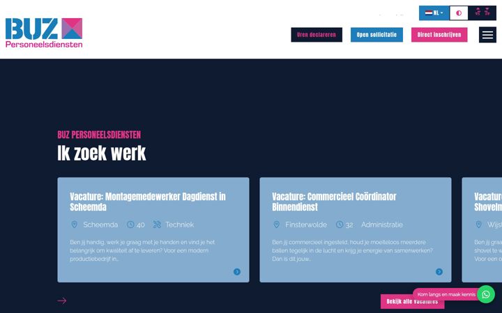 Screenshot of buzpersoneelsdiensten.nl