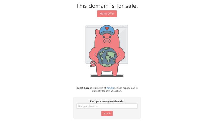 Screenshot of buzz50.org