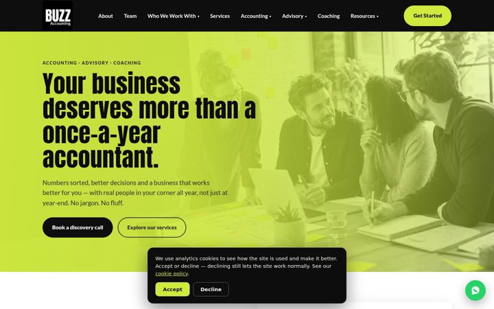 Screenshot of buzzaccounting.co.uk